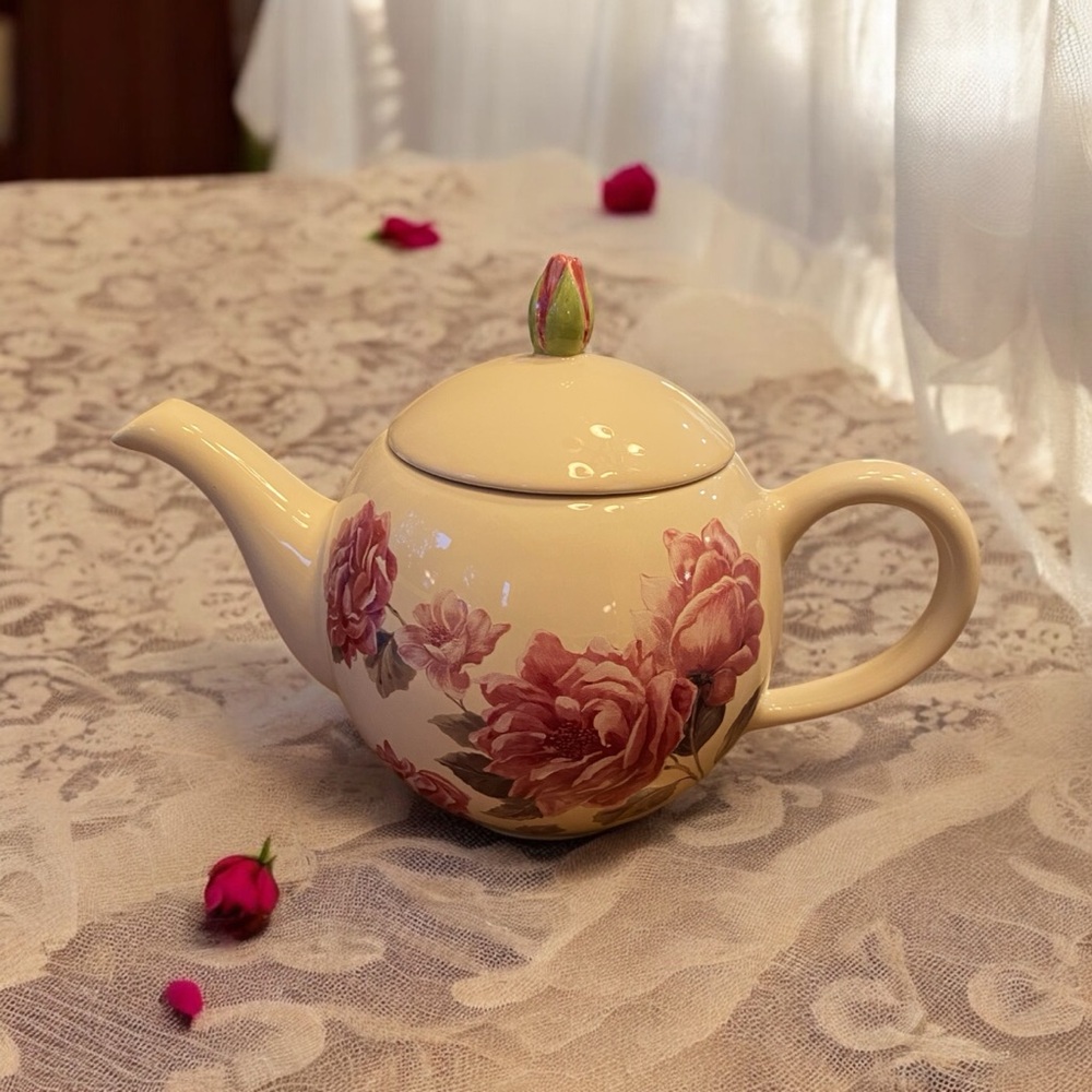 Teleflora 100th Anniversary Mother's Day 2008 Rose Teapot Vintage